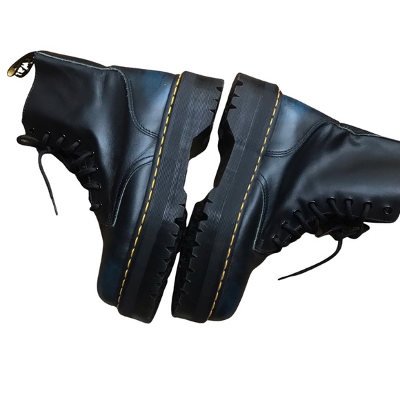 DR MARTENS JADON VINTAGE BLUE PLATFORM BOOTS SUPER RARE - Picture 4 of 6